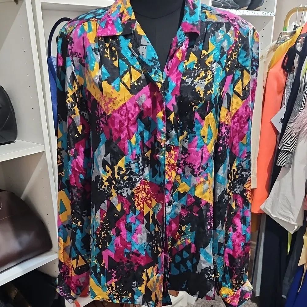 Colorful Geometric Women's Blouse